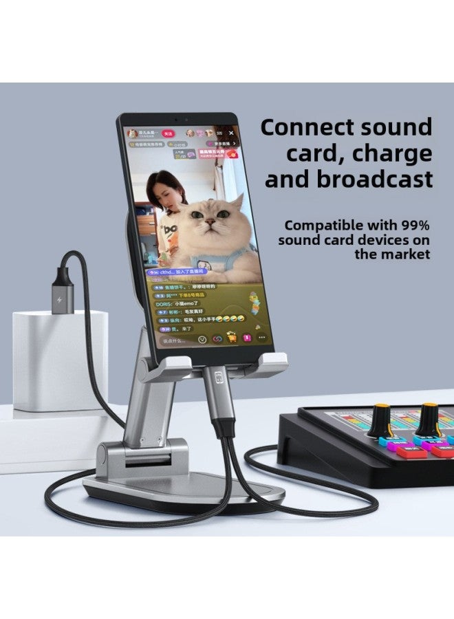 OTG Sound Card Connection Line Is Suitable For Apple 15 Mobile Phone Typec To Typec Audio Sound Card While Charging.-Color:Typec - Image 3