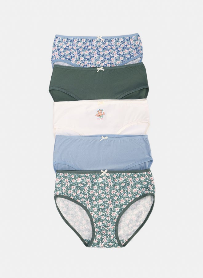 Carina Pack of 5 Girly Brief Panties - Image 1