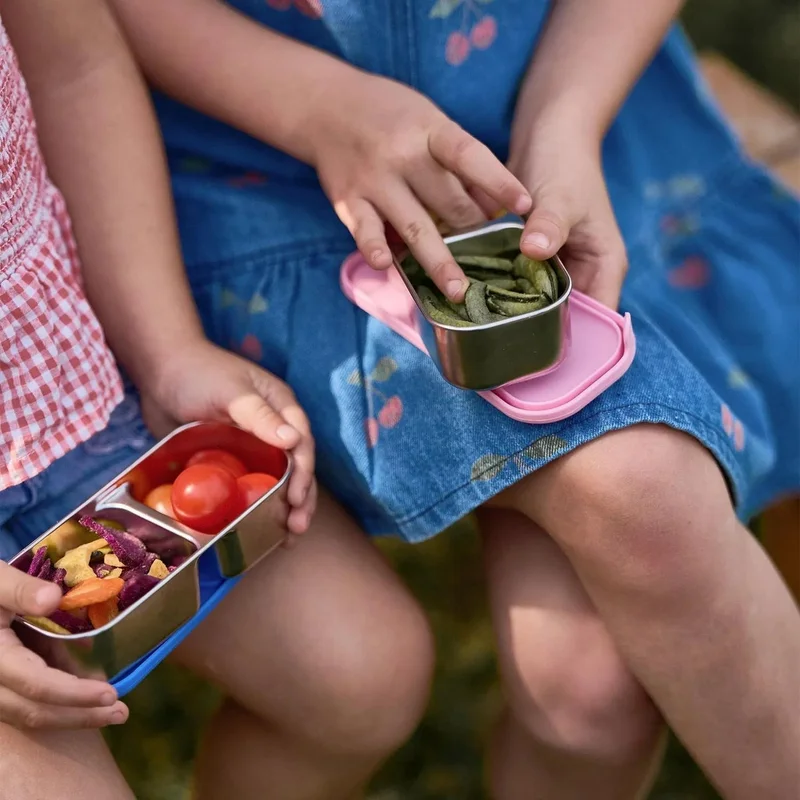 Little IA Snack & Go Stainless Mini Box -Blue