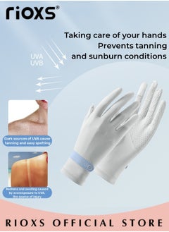RIOXS 3 Pairs Women Sun Protective Gloves UV Protection Summer Quick Dry Anti Slip Driving Gloves Touchscreen Gloves for Driving Riding  - Image 2