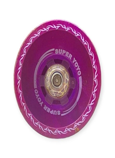 Metal-Made Shining YoYo Spinner Toys for Kids with High Speed ( Pink)