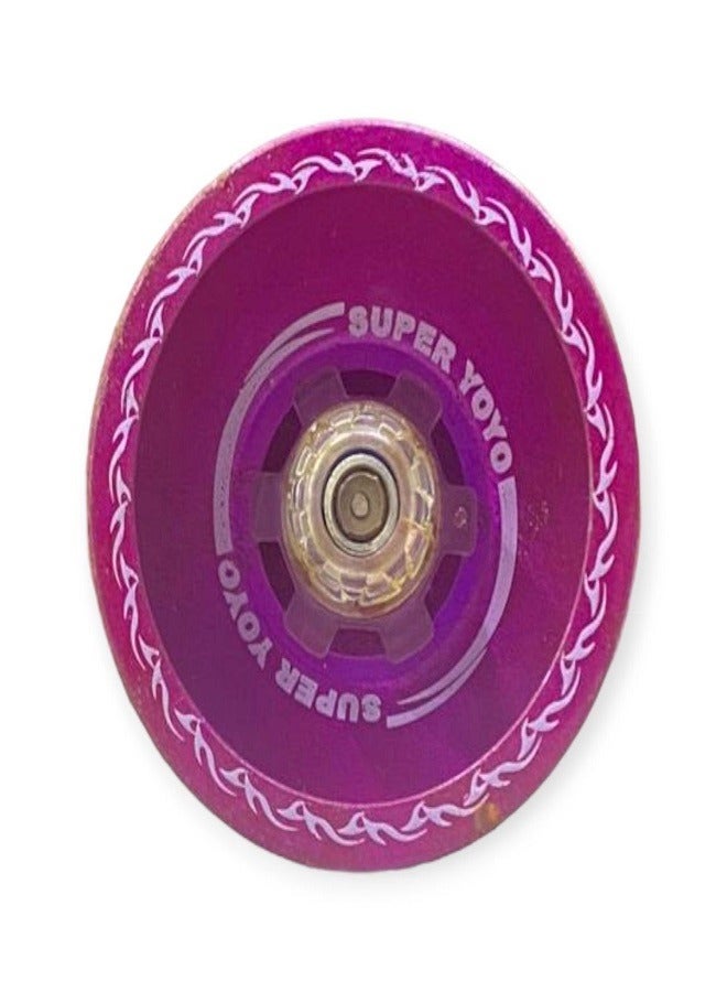 Metal-Made Shining YoYo Spinner Toys for Kids with High Speed ( Pink)