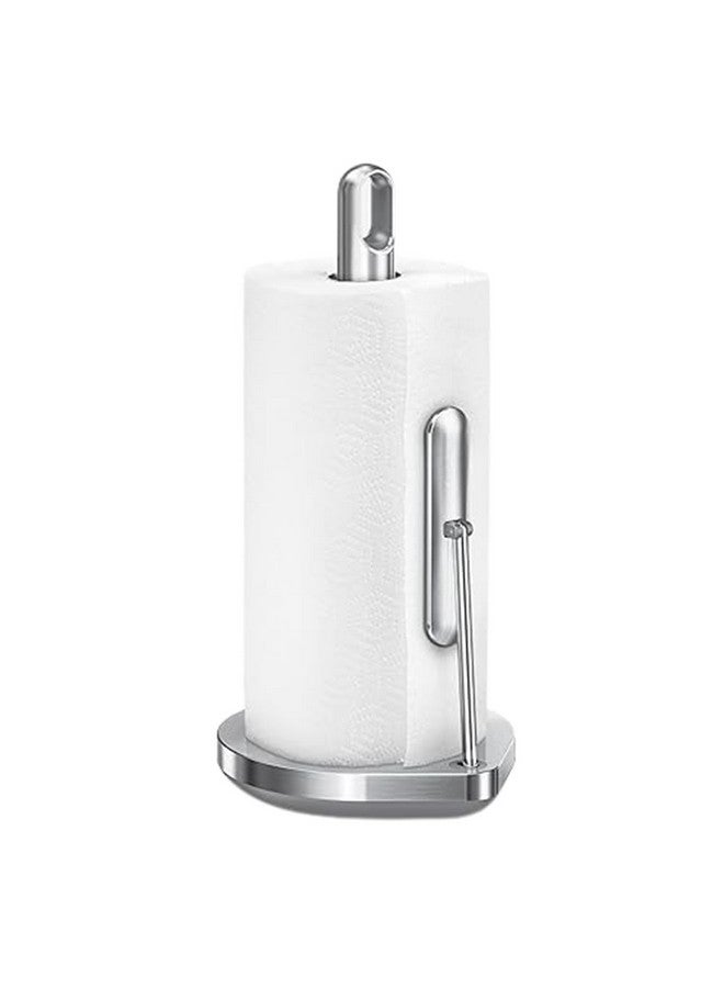 simplehuman simplehuman Tension Arm Standing Paper Towel Holder, Heavy-Duty, Easy One-Handed Tear, Countertop Kitchen Paper Towel Dispenser, Brushed Stainless Steel - Image 1