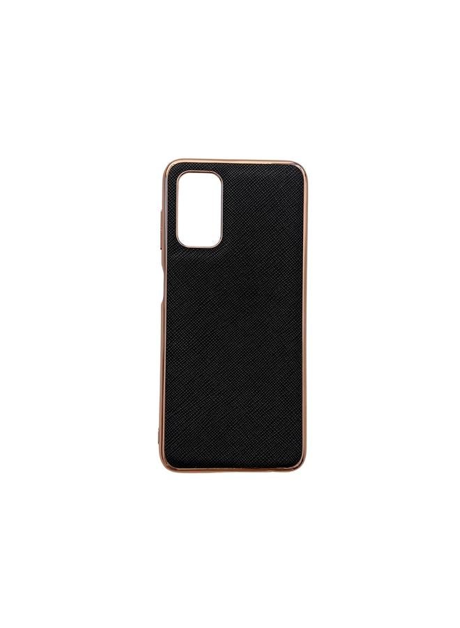 S-TOP Case For Samsung Galaxy A23 5G / 4G Nano Electroplating Cross Texture Genuine Leather Phone Case - Image 1