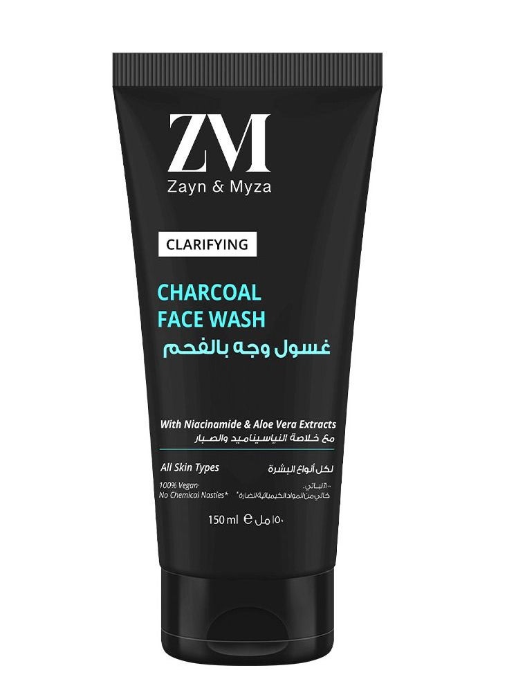 ZM Zayn & Myza - Zayn & Myza, Active Charcoal Face wash, Anti pollution & Deep Cleasneing help remove dirt & purify the skin, leaving refreshed -150 ml - Image 1