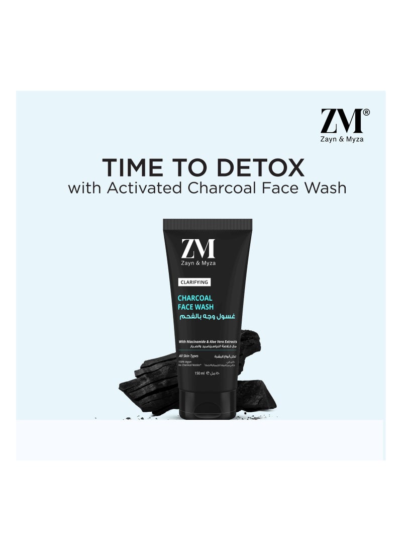 ZM Zayn & Myza - Zayn & Myza, Active Charcoal Face wash, Anti pollution & Deep Cleasneing help remove dirt & purify the skin, leaving refreshed -150 ml - Image 1