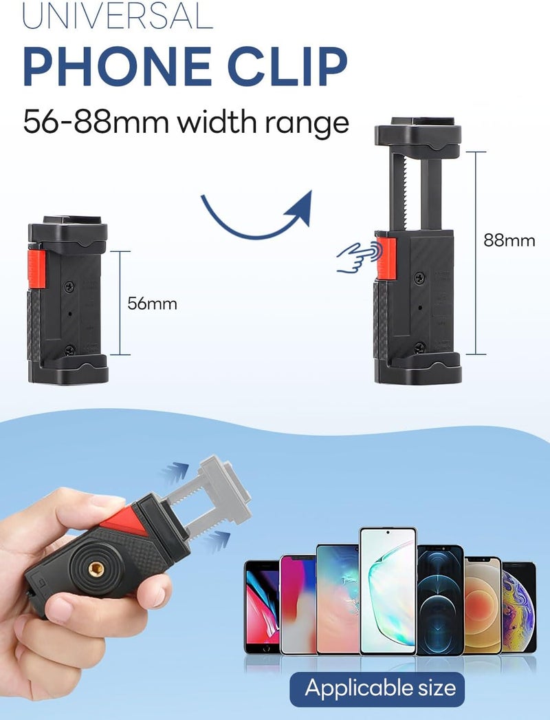 USKEYVISION Smartphone Vlogging Kit for iPhone 16/15/14 Mini/Pro/Max, Android Smartphone Content Creator Kit w/Microphone Light Auto-Switch Phone Clip for YouTube Tiktok Live Steam (Vlog K2) - Image 2