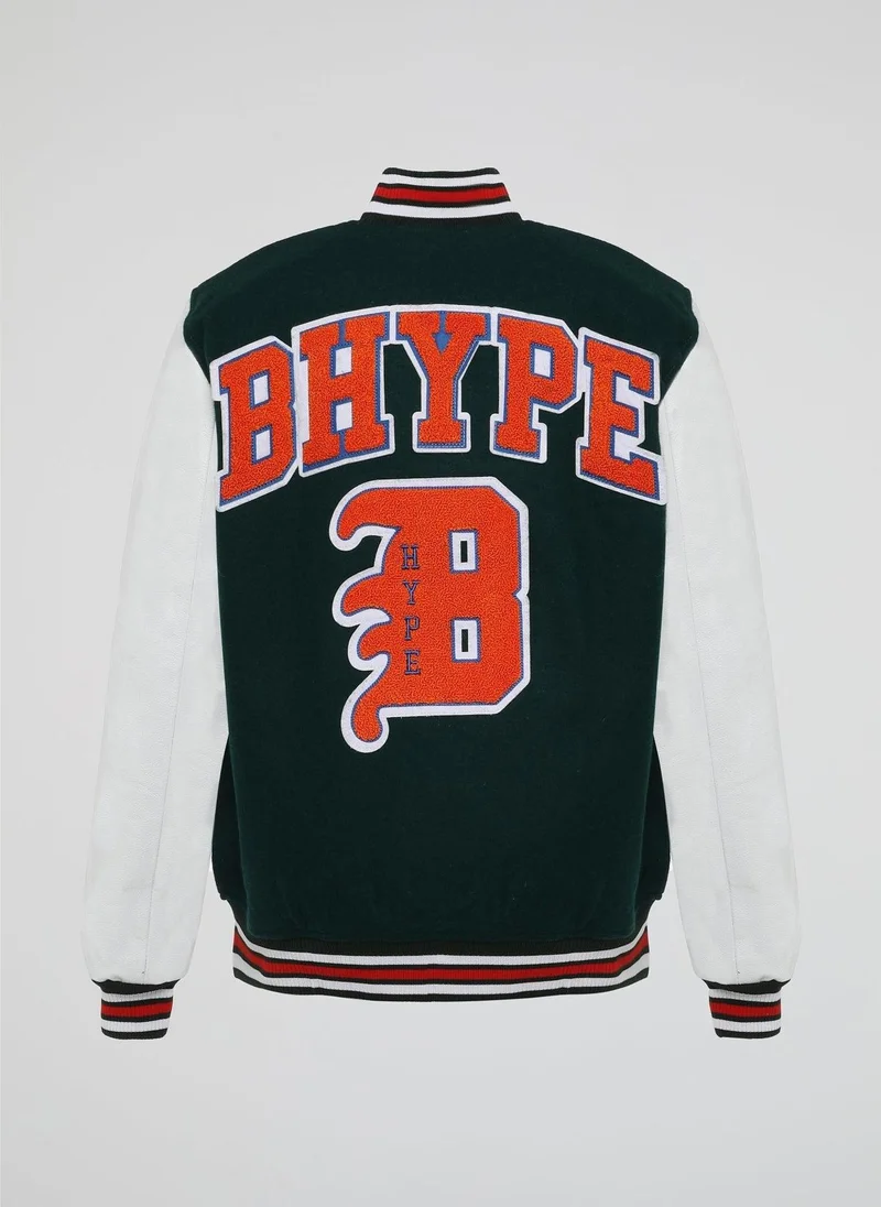 بي هايب سوسيتي جاكيت بي هايب سوسايتي مجموعة فيرستى أخضرأبيض