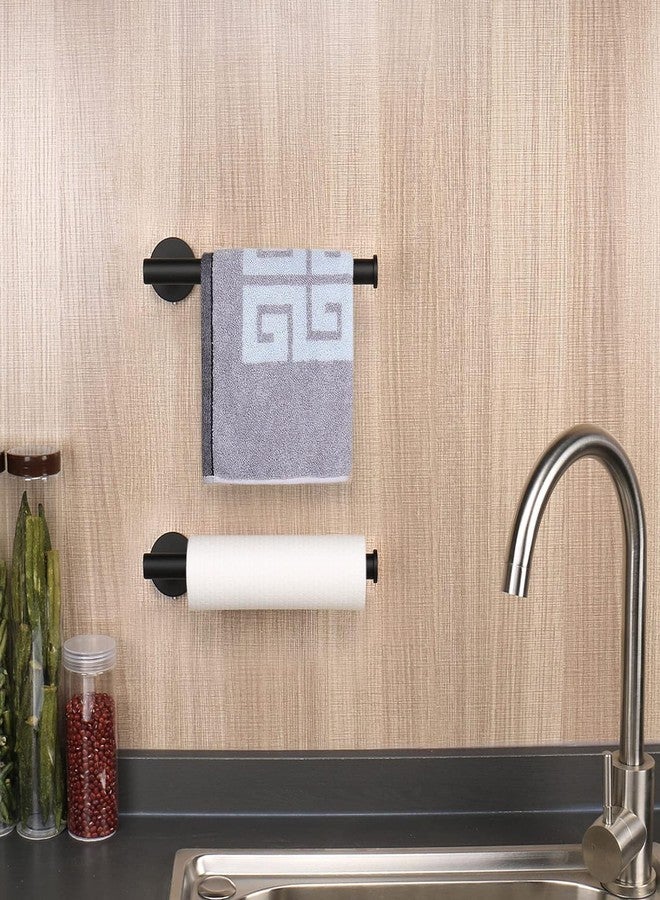 LUXIUR Towel Hanger for Bathroom and Kitchen Accessories Item Holder, 304 Grade Stainless Steel Towel Ring, Napkin Holder for Wash Basin, Matte Black - Image 3