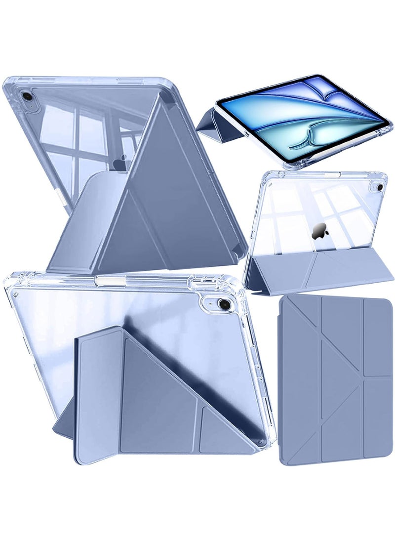 Rock Pow Hybrid Slim Case for iPad Mini 7 (A17 Pro) 2024 / iPad Mini 6 2021, [Built-in Pencil Holder] Shockproof Cover Clear Transparent Back Shell for iPad Mini 7th/6th Generation 8.3" - Image 1