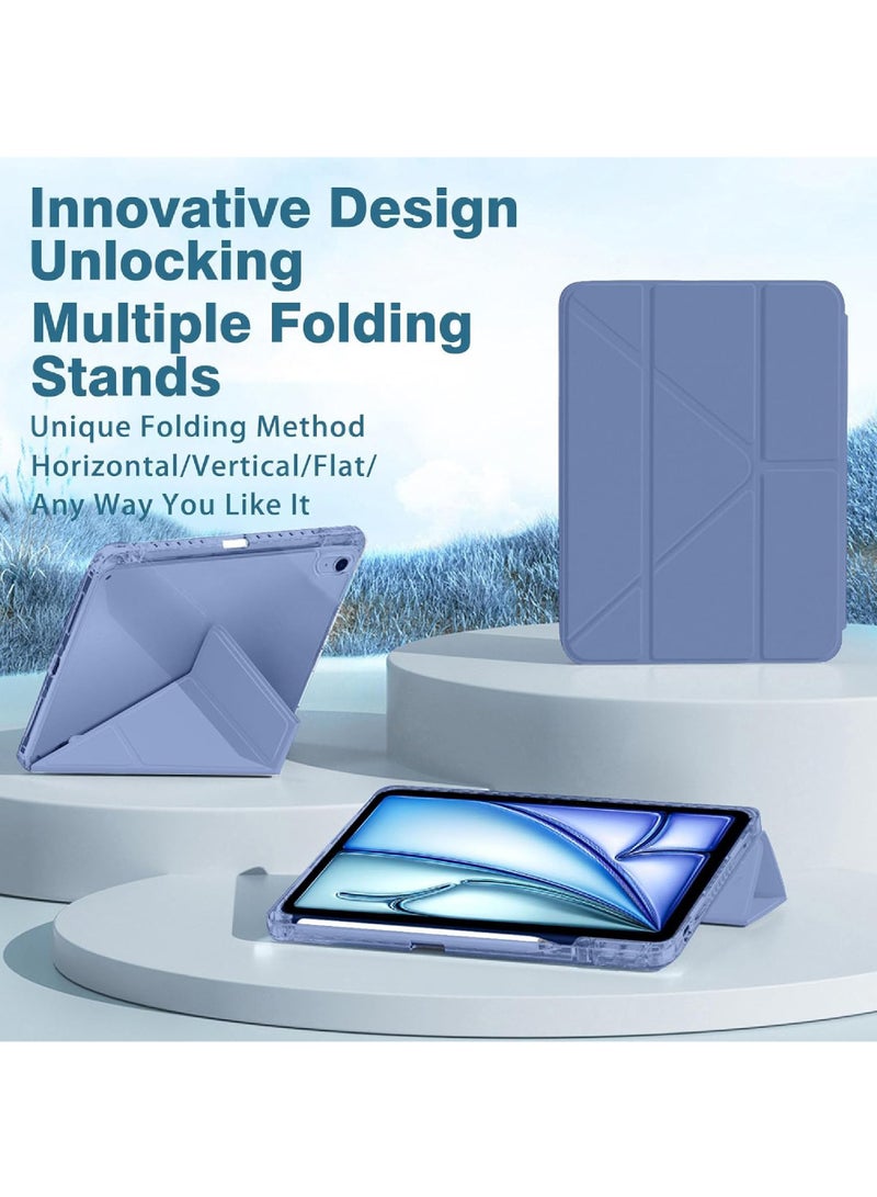 Rock Pow Hybrid Slim Case for iPad Mini 7 (A17 Pro) 2024 / iPad Mini 6 2021, [Built-in Pencil Holder] Shockproof Cover Clear Transparent Back Shell for iPad Mini 7th/6th Generation 8.3" - Image 3