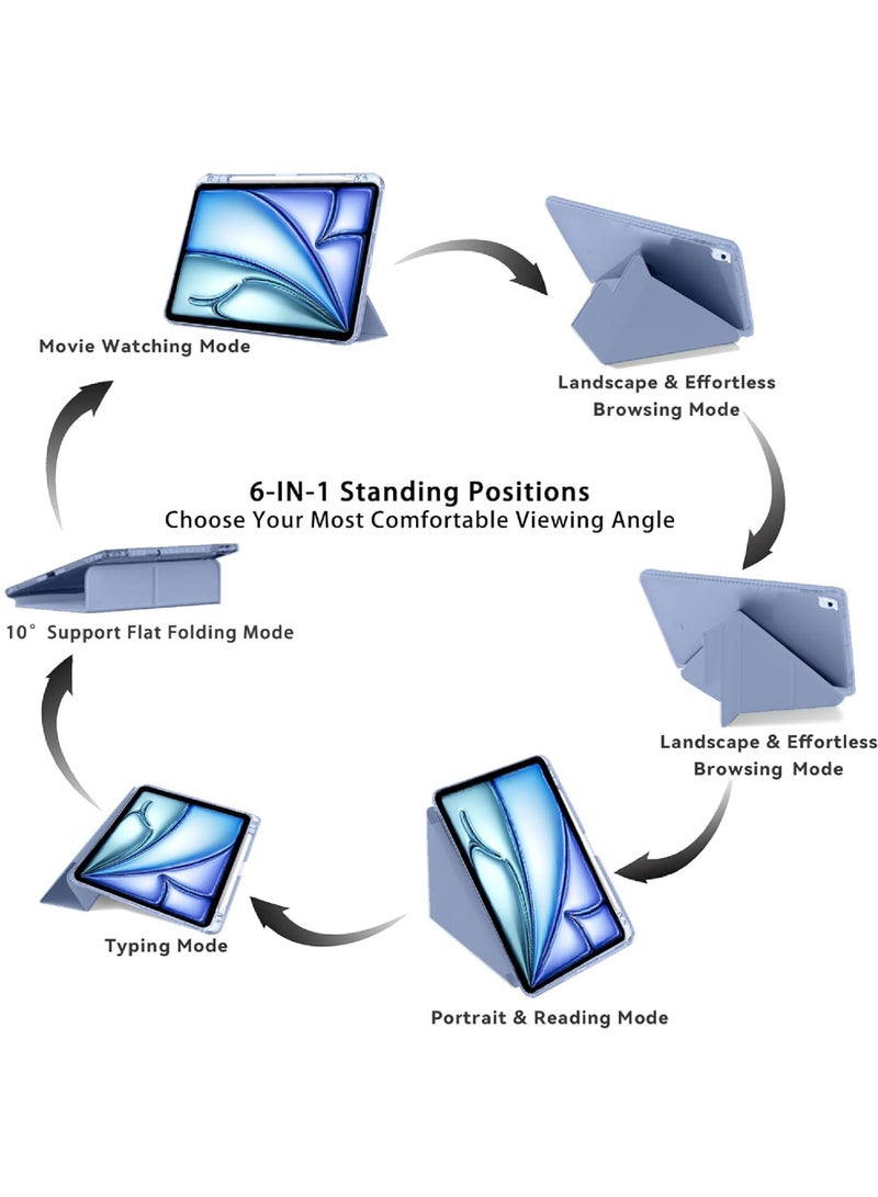 Rock Pow Hybrid Slim Case for iPad Mini 7 (A17 Pro) 2024 / iPad Mini 6 2021, [Built-in Pencil Holder] Shockproof Cover Clear Transparent Back Shell for iPad Mini 7th/6th Generation 8.3" - Image 4