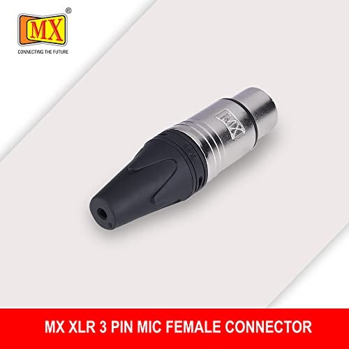 MX 3 Pin Mic Ext. Female Connector Mc3Fxx Made of Pure Copper Nickel Plated XLR Pin for High Conductivity and Ultra-Low Noise (Metal End) Pack of 10 - Image 3