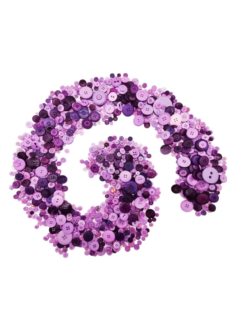 OASIS-TH 500 -600 PCS DIY Botton Resin Button Round Craft for Sewing DIY Crafts Children's Manual Button Painting, DIY Handmade Ornament Assorted Color Assorted Size - Image 3