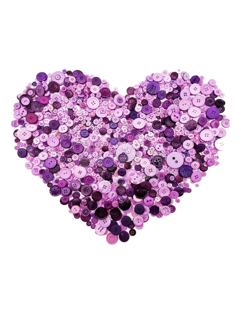 OASIS-TH 500 -600 PCS DIY Botton Resin Button Round Craft for Sewing DIY Crafts Children's Manual Button Painting, DIY Handmade Ornament Assorted Color Assorted Size - Image 1