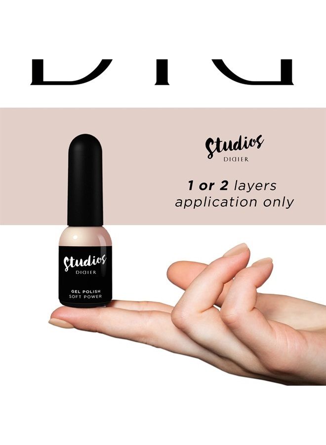 DIDIER LAB Studios Gel Polish Soft Power - Professional Manicure Pedicure Products - Rich Pigment for Complete Nail Coverage - Flawless Shine -Suitable for Beginners - For UV Lamp - Gift for Women - Image 3