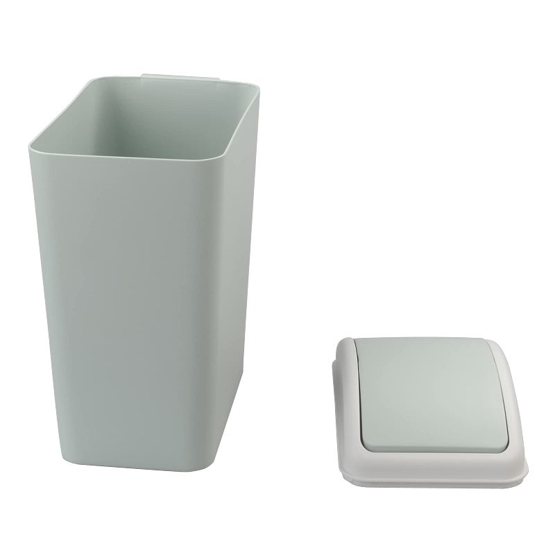 Kekow 4.5 Gallon Small Plastic Trash Can, Swing Lid Waste Can, Blue - Image 4