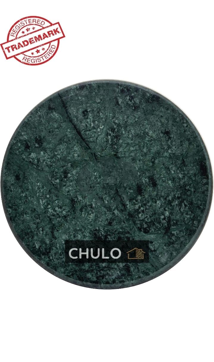 CHULO Green Marble Roti Maker with Wooden Belan 10 Inch Diameter Green Marble Chakla with Belan - Image 5