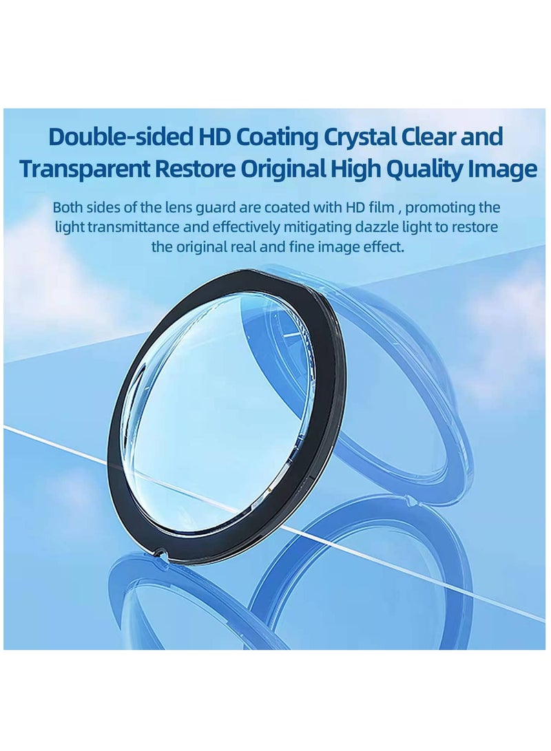 SOLARAE Aluminum Frame Cage Sticky Lens Guard Set Screen Protector for Insta360 X3 X 3 Accessories Kit Anti-Scratch Metal case Housing Shell Tempered Glass Protective Film Cover - Image 4