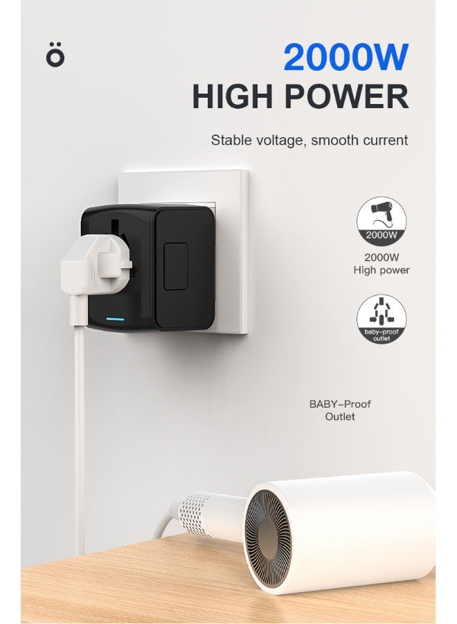 محول كهربائي متعدد الوظائف للسفر - قاعدة شحن 4 USB - Image 2