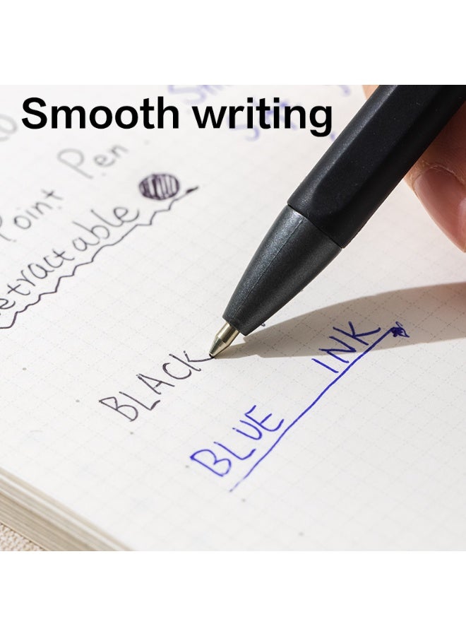 Deli Q11-BK Xtream Pro Ballpoint Pens, 0.7mm Black Ink, Smooth Writing Pens with Soft Grip, Retractable Design, 12-Pack for Office & School. - Image 4