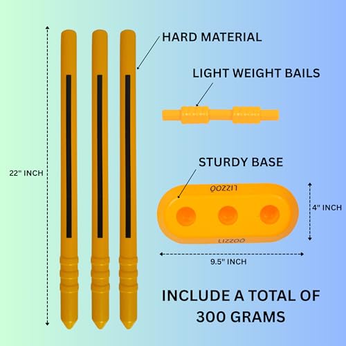 Lizzoo Cricket Kit | Cricket Kit for Kids | Cricket Set | Bat Kit | Toy for Boys & Girls | Outdoor Sports Gift (Plastic Plan Bat (Size-4) 5-10 Years) - Image 3