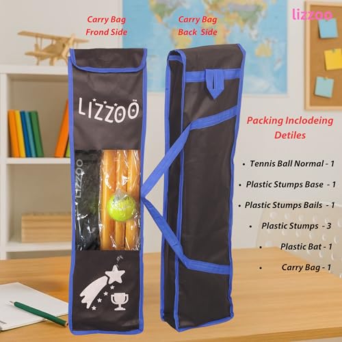 Lizzoo Cricket Kit | Cricket Kit for Kids | Cricket Set | Bat Kit | Toy for Boys & Girls | Outdoor Sports Gift (Plastic Plan Bat (Size-4) 5-10 Years) - Image 5