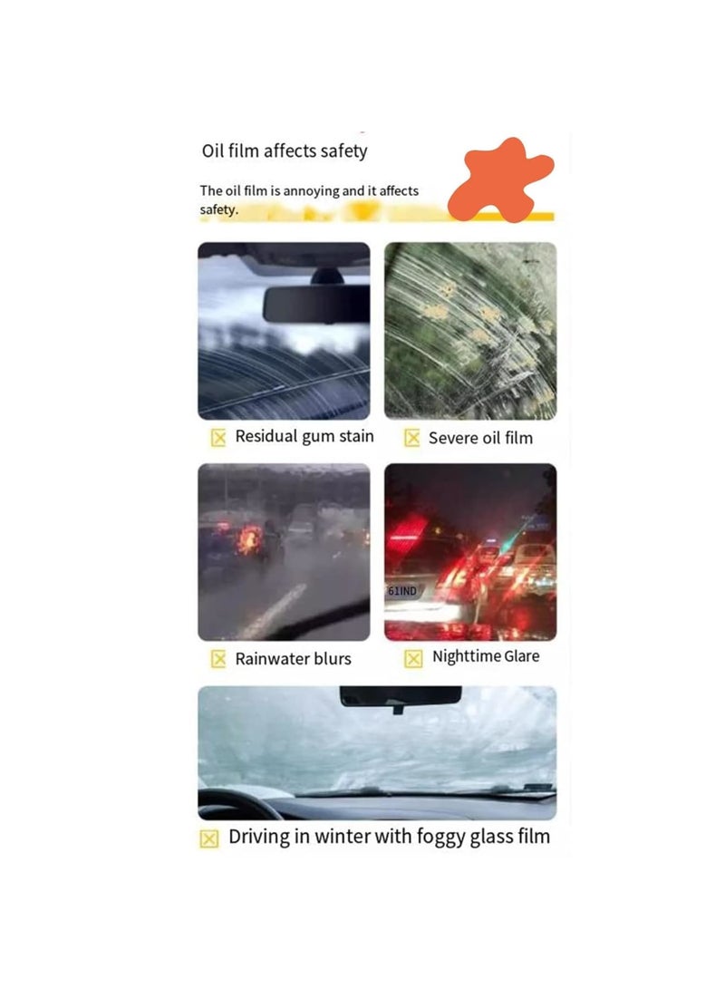 SYOSI Auto Glass Polishing Liquid, Car Windshield Scratch Remover, Oil Film Cleaner, Polishing Compound for Car Windows, Easy to Use, Suitable for Vehicle Owners, 2PC - Image 4