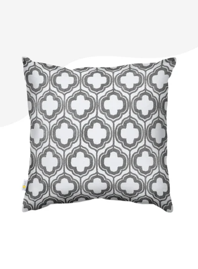 Donetella Decorative Embroidered Cushion Cover Black/White 45x45Cm (Without Filler)