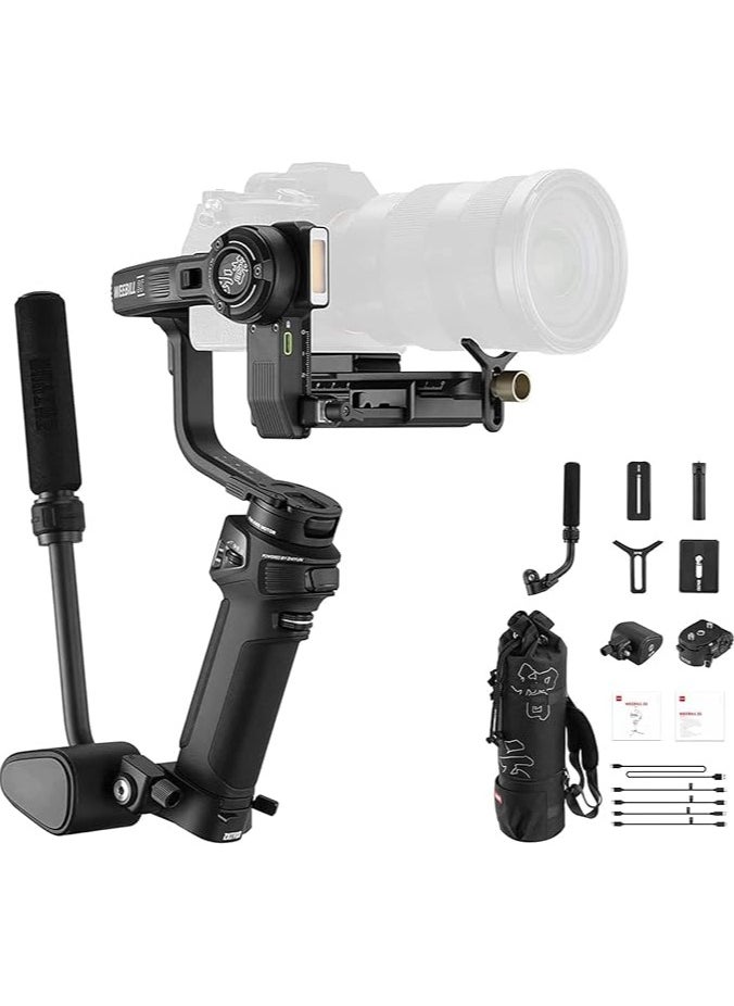 Zhiyun ZHIYUN Weebill 3S Combo 3-Axis Gimbal Stabilizer for DSLR and Mirrorless Camera Compatible with Sony Nikon Canon Panasonic Lumix Extendable Sling Grip Integrated Fill Light Pd Fast Charge-Multicolor  - Image 1