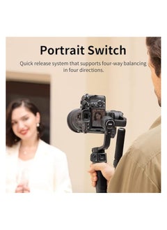 زيون ZHIYUN Weebill 3S Combo 3-Axis Gimbal Stabilizer for DSLR and Mirrorless Camera Compatible with Sony Nikon Canon Panasonic Lumix Extendable Sling Grip Integrated Fill Light Pd Fast Charge-Multicolor  - Image 2