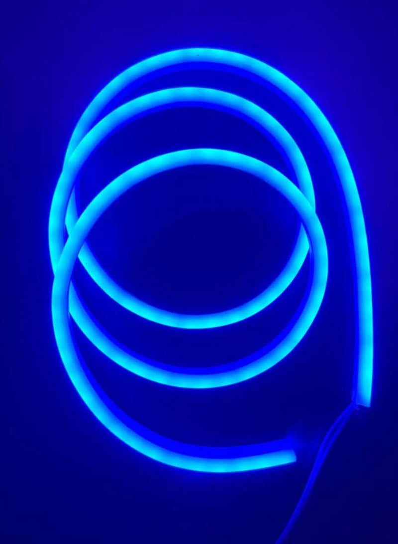 12V LED Neon Rope Strip light, 16.4ft / 5MLED Strip Lights, 12V Flexible Neon Flex for Kitchen Bedroom Indoor Outdoor Home Decor DIY Included Adaptor Color (Blue) - Image 4