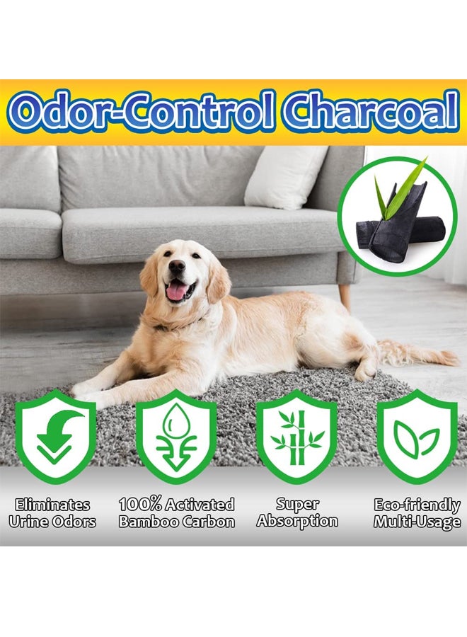 Extra Large Charcoal Dog Pee Pads 60*90cm 20 Counts Odor-Control Activated Charcoal Dog Training Pads Disposable Ultra Absorbent Pet Underpads for Dogs Cats Rabbits Potty Pads - Image 3