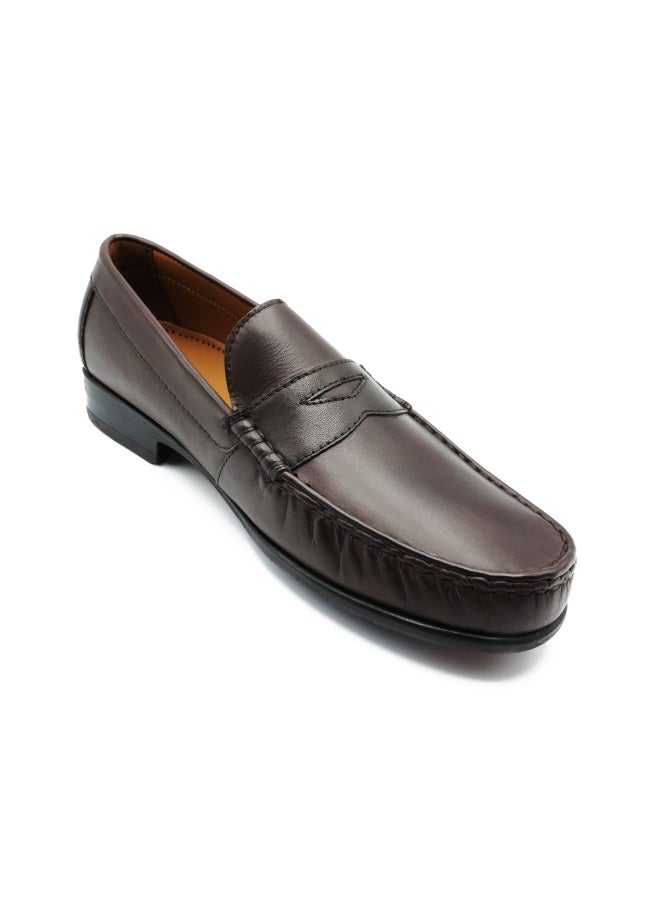 Mont Hawk Ara Mocc Men’s Genuine Leather Loafers – Argentinean Cowhide Slip-On Shoes for Men, Breathable Comfortable Casual & Semi Formal Moccasins with Rubber Sole - Image 1