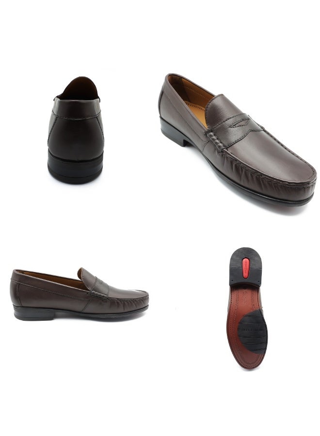 Mont Hawk Ara Mocc Men’s Genuine Leather Loafers – Argentinean Cowhide Slip-On Shoes for Men, Breathable Comfortable Casual & Semi Formal Moccasins with Rubber Sole - Image 3