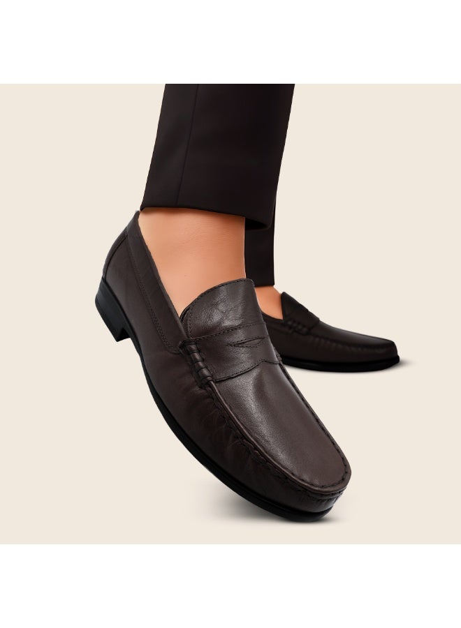 Mont Hawk Ara Mocc Men’s Genuine Leather Loafers – Argentinean Cowhide Slip-On Shoes for Men, Breathable Comfortable Casual & Semi Formal Moccasins with Rubber Sole - Image 4