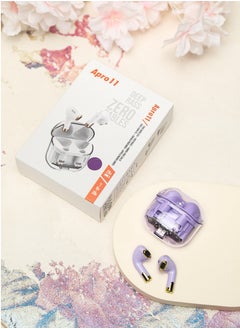 Generic Transparent Bluetooth Headset True Wireless Smart Noise Cancelling Earbuds Sports E-sports Battery Life Purple For iPhone, Android  - Image 2