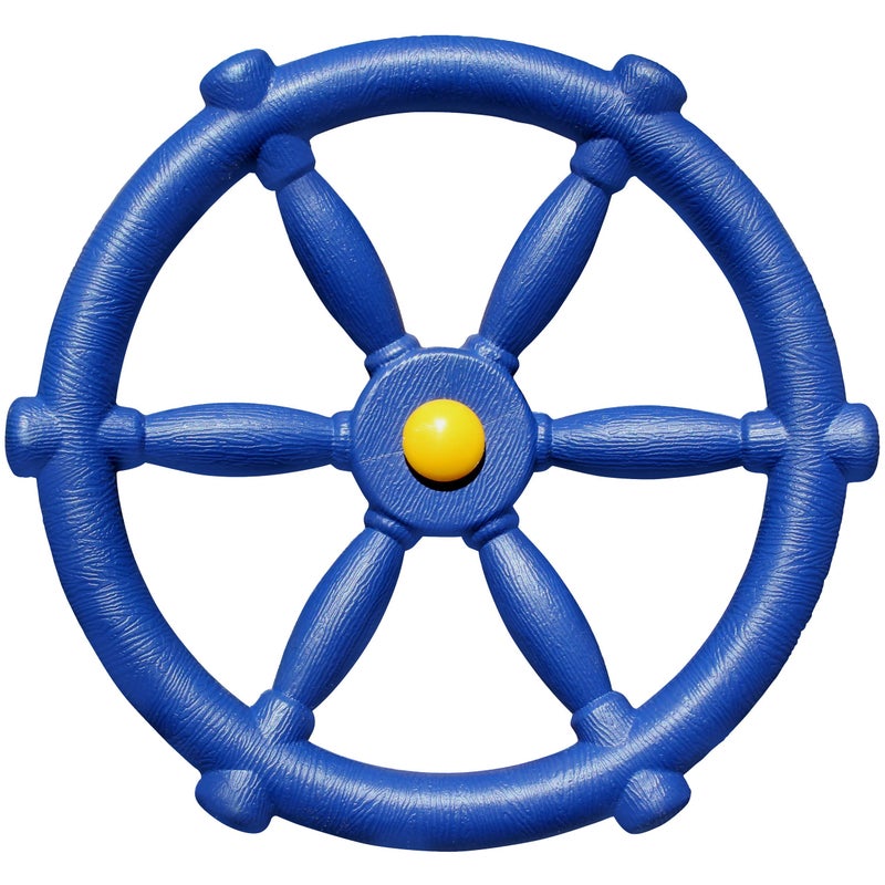 Jungle Gym Kingdom Pirate Ship Wheel for Kids Toy Steering Wheel for Treehouse Outdoor Playhouse Backyard Playset or Swing Set Playground Accessories Attachments Blue - Image 2