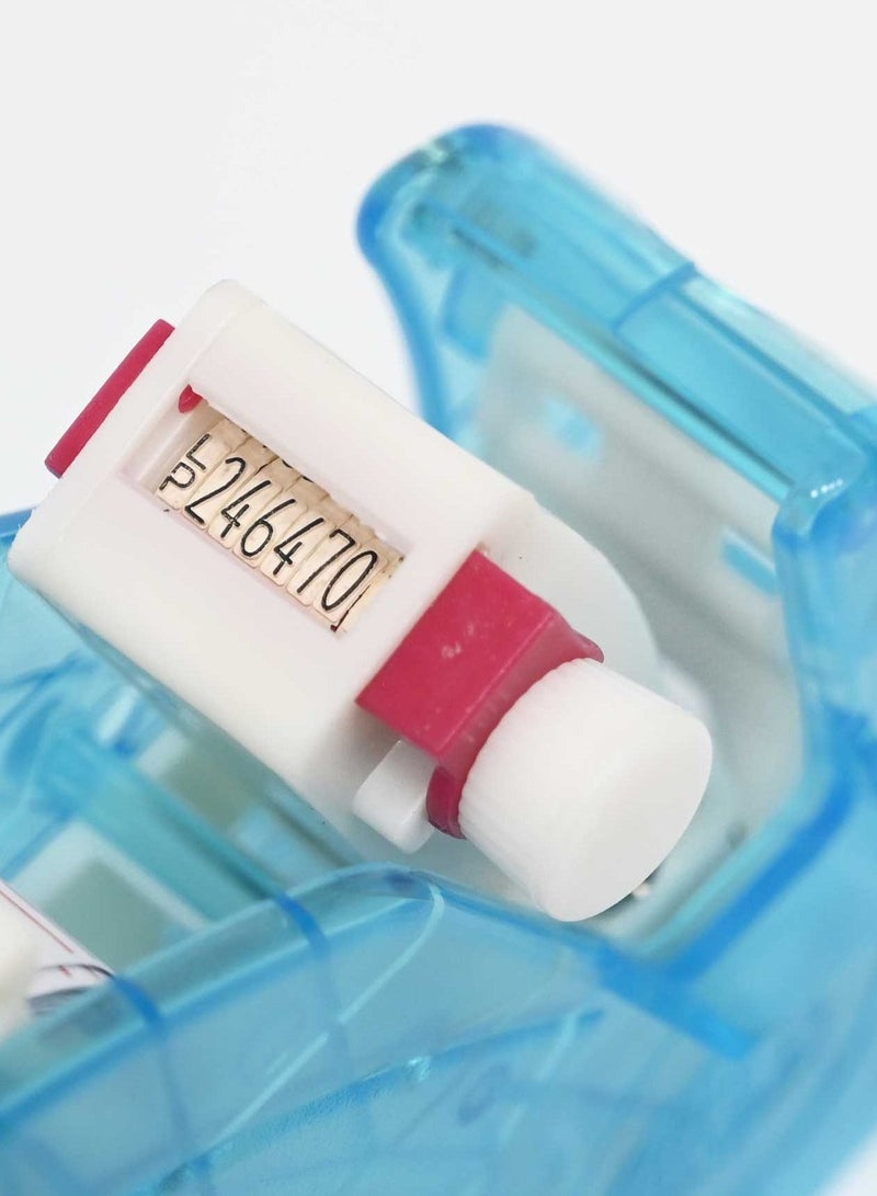 FIS Price Labeler Machine, Transparent Blue Color, 1 Line 8 Digit with 1 Label Roll & 1 Ink Roll - FSPXTBLC - Image 3