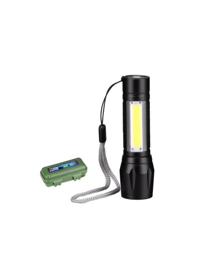 مصباح يدوي USB شحن تكتيكي خارجي أسود/أصفر - Image 2