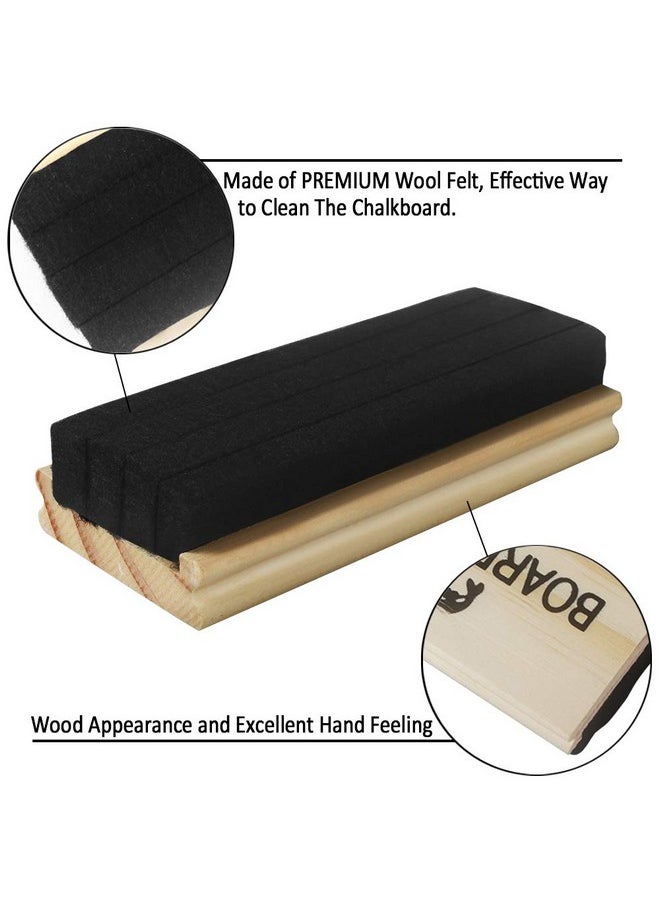 Heqishun Chalkboard Erasers 6 Pack Wool Felt Eraser Dustless Blackboard Eraser Cleaner Chalk Eraser For Teachers And Kids  - Image 3