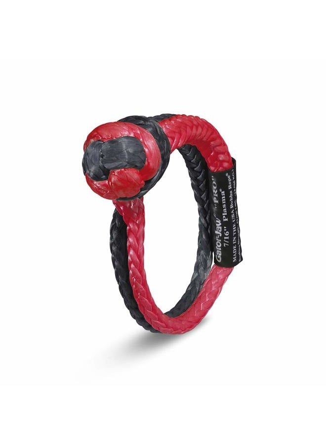 Bubba Rope Gator-Jaw 176745PRO Synthetic Soft Shackle (52,300LB Breaking Strength) Red & Black - Image 1