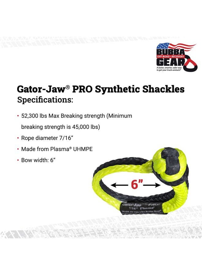 Bubba Rope Gator-Jaw 176745PRO Synthetic Soft Shackle (52,300LB Breaking Strength) Red & Black - Image 2