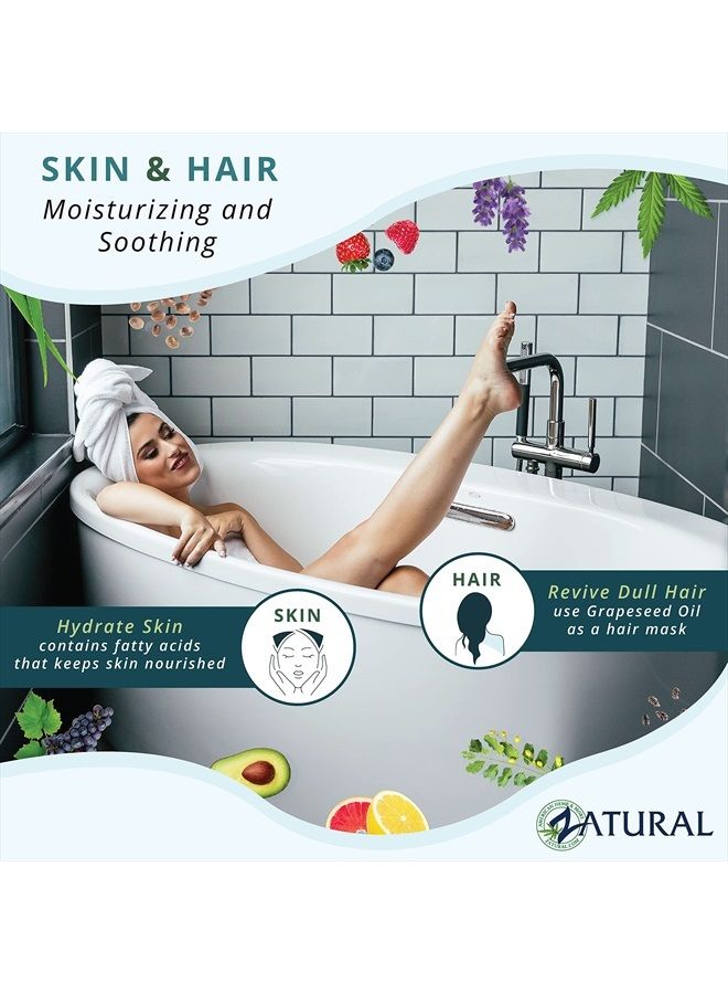 Zatural زيت بذور العنب - معصور على البارد، بكر، غير مخفف، 100% زيت بذور عنب نقي، 8 أونصات بخاخ - Image 5