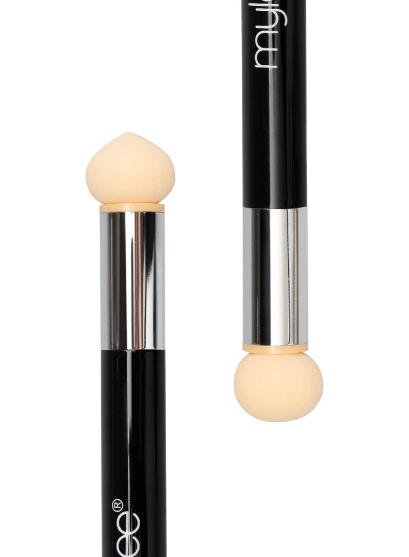 mylee Dual Ended Sponge Applicator Pen Portable Dimensions Buffs Pigments Glitters and Flakes Gradient Ombre Effect DIY Nail Art Tool 4 Replacement Heads Vegan and Cruelty Free - Image 4