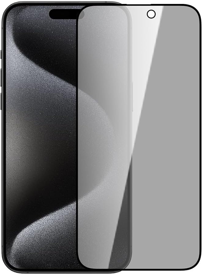 Nillkin Guardian Privacy Tempered Glass Screen Protector 0.33Mm 2.5D Designed For Iphone 15 Pro Max Black - Image 1