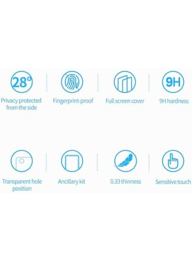 Nillkin Guardian Privacy Tempered Glass Screen Protector 0.33Mm 2.5D Designed For Iphone 15 Pro Max Black - Image 3