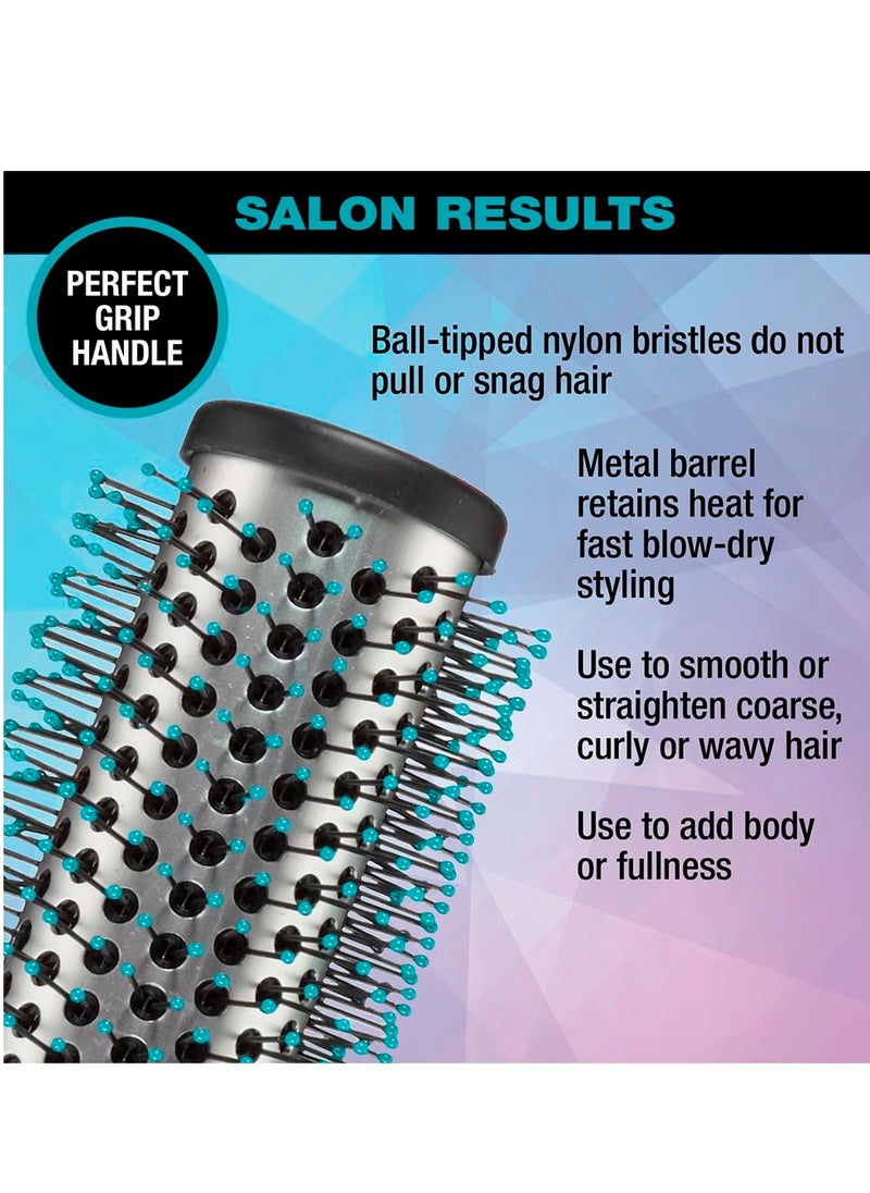 CONAIR - Conair Salon Results Round Hair Brush - Hair Brush Blow Dryer - Large Round Brush for Blow Out - Nylon Bristles - Ideal for longer hair lengths - Image 1