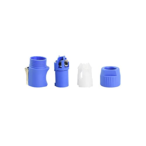 BESCOOS Toronce 3 PIN AC Powercon Connector Male Plug 20A/250V for Stage Light LED Screen Blue Connector Compatible with NAC3FCA, NAC3FCB, NAC3MA-1, NAC3MPB-1 Connector（Blue_5 Pcs） - Image 5