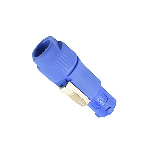 BESCOOS Toronce 3 PIN AC Powercon Connector Male Plug 20A/250V for Stage Light LED Screen Blue Connector Compatible with NAC3FCA, NAC3FCB, NAC3MA-1, NAC3MPB-1 Connector（Blue_5 Pcs） - Image 2